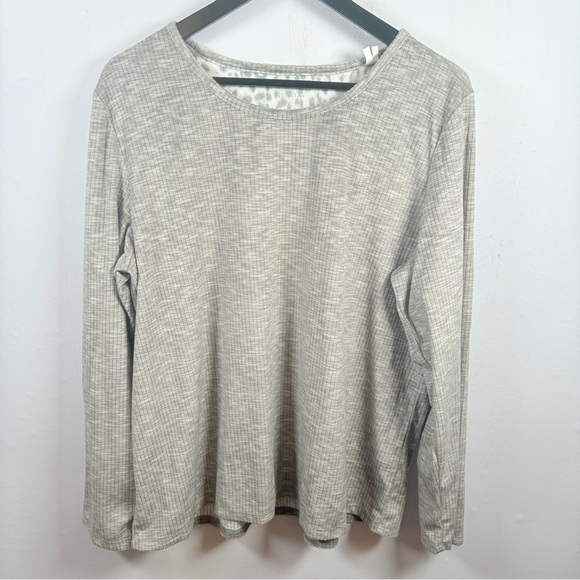 croft & barrow Tops - Croft & Barrow Intimates Women’s XL Pajama Top Gray Long Sleeve Lounge Sleepwear